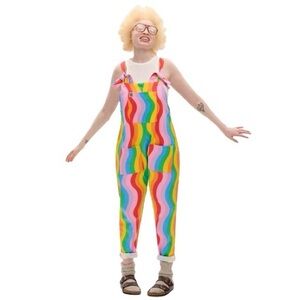 lucy & yak rainbow dungarees / overalls (US 16R or UK 20)